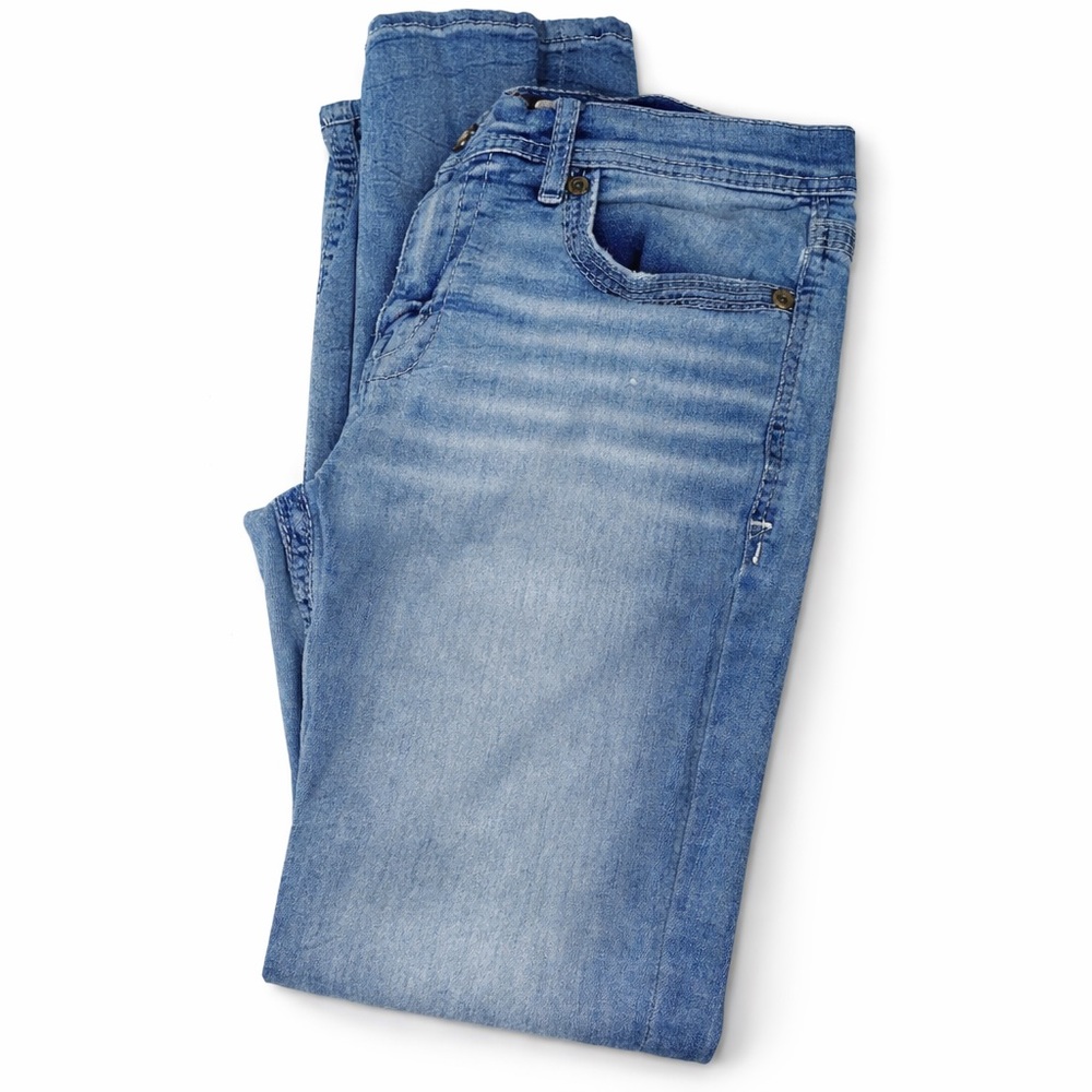 BKE Alec Straight Jeans Mens 33x30 Blue Denim Faded Stretch Modern Fit
